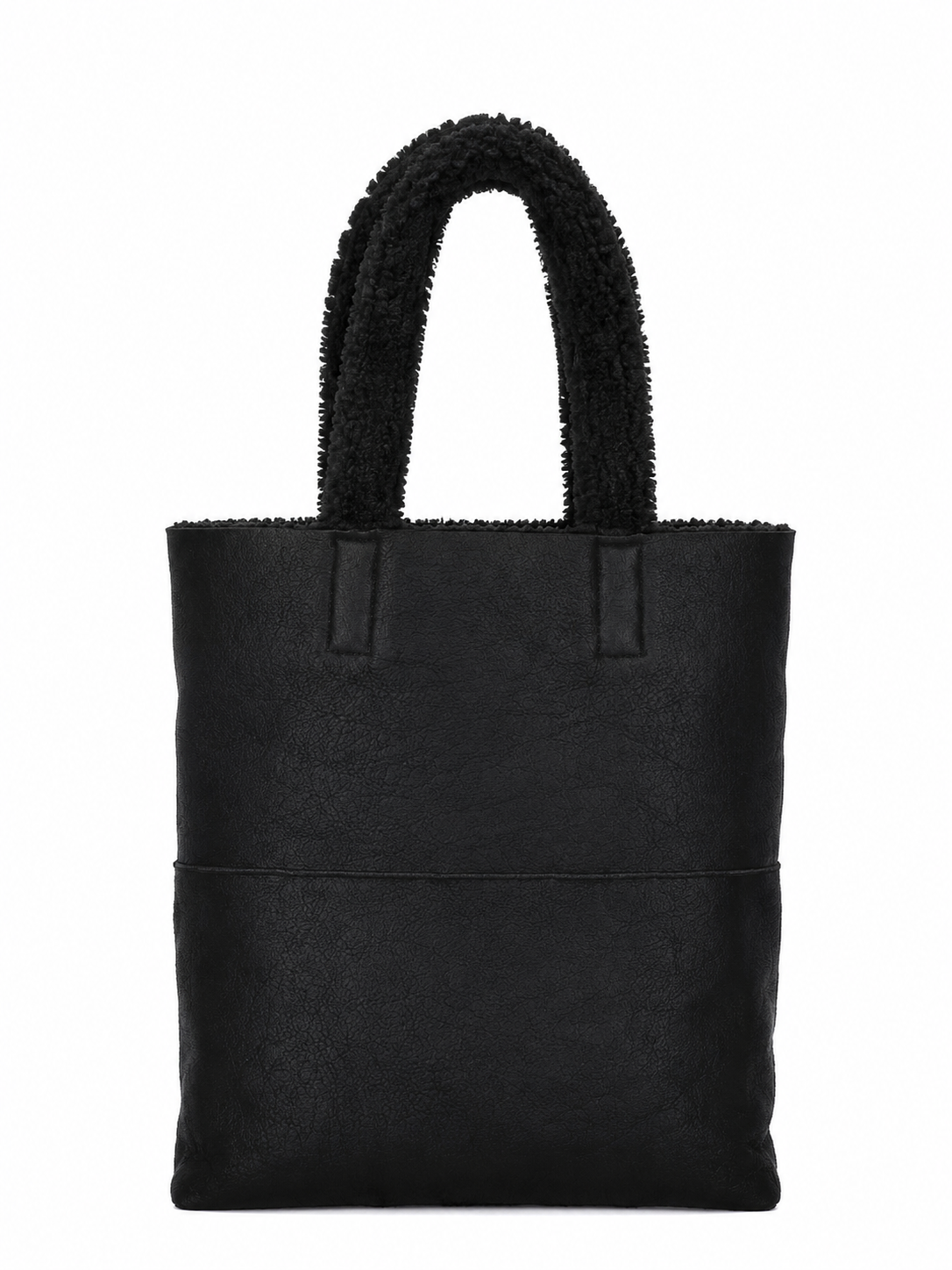 LA ROSE tote bag fur nero