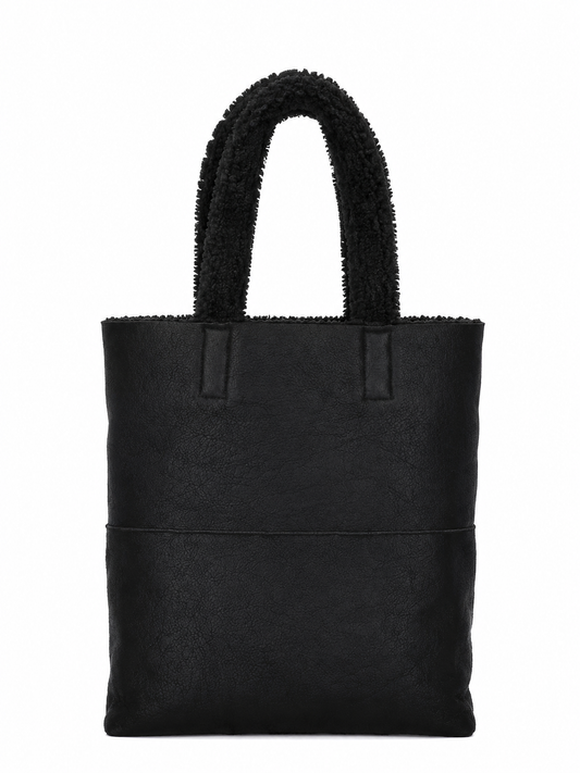 LA ROSE tote bag fur nero