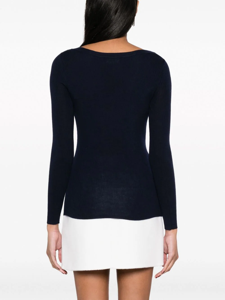 PAROSH V-neck wool sweatshirt