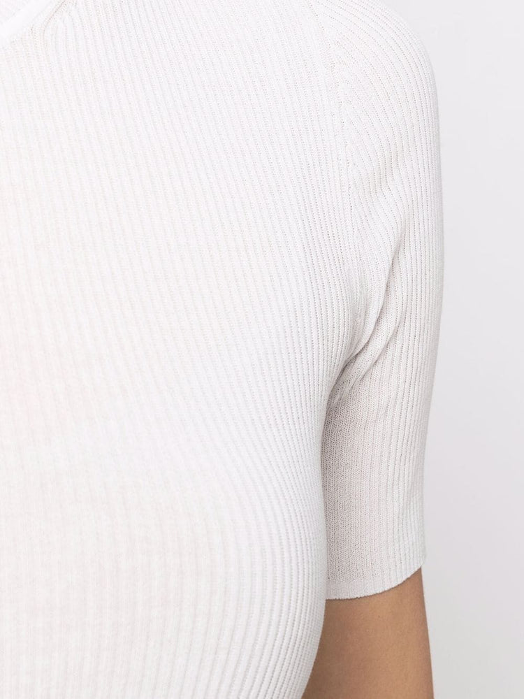 ribbed-knit top