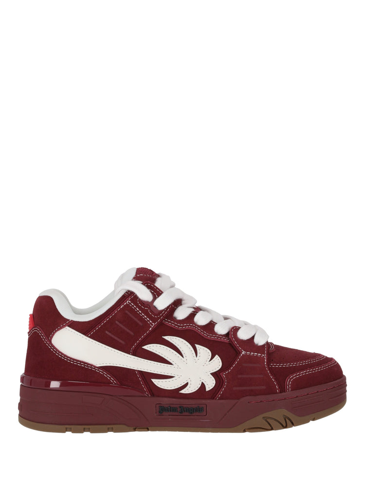 VENICE SNEAKERS SUEDE BURGUNDY - WHITE