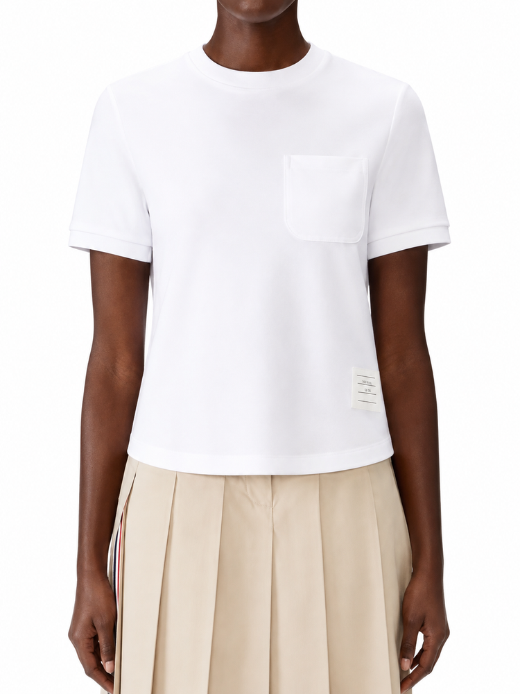 SHORT SLEEVE TEE IN COTTON MILANO