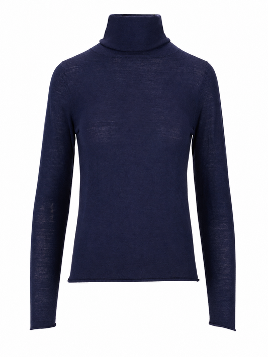 fitted roll-neck top