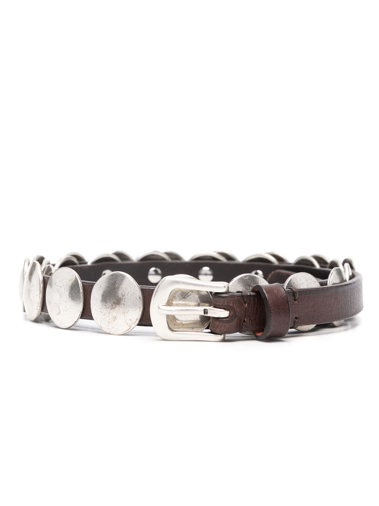 BELT TRINIDAD THIN WASHED LEATHER STUDS