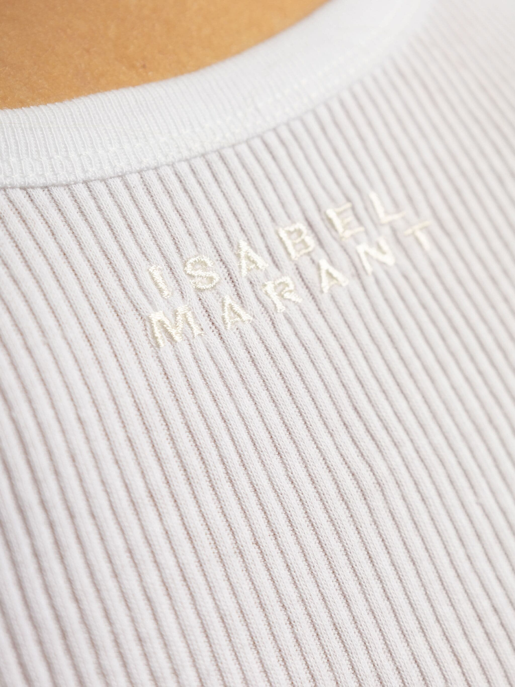 logo-embroidered tank top