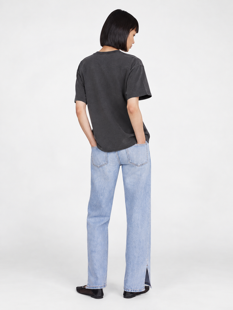 CADE TEE MELROSE STENCIL - WASHED BLACK