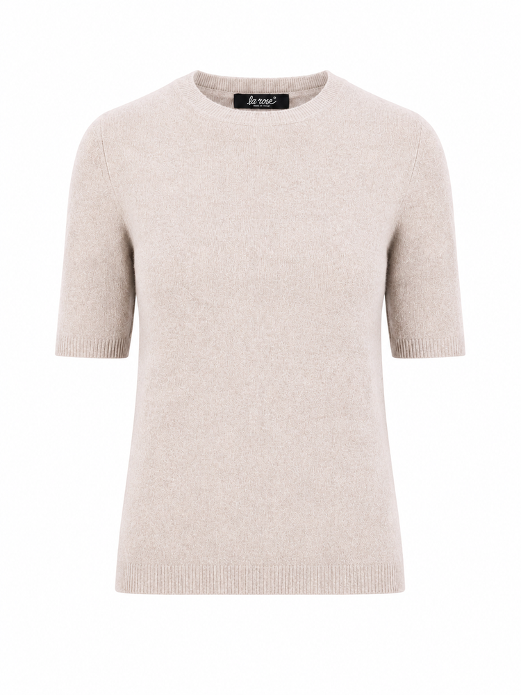 LA ROSE maglia 3/4 cashmere grigio melange