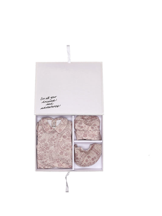 NEW BABY GIFT SET/  AO FLOWER PRINT