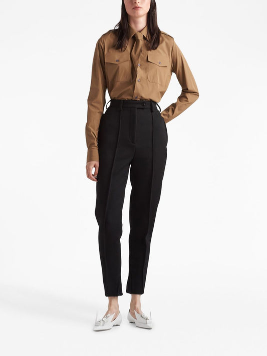 PRADA high-waist skinny-cut trousers