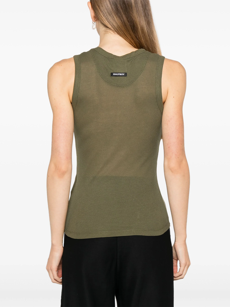 logo-patch tank top