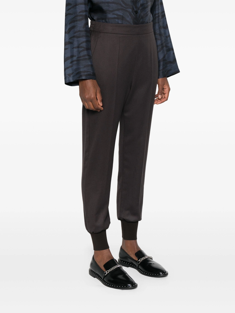 wool tapered trousers