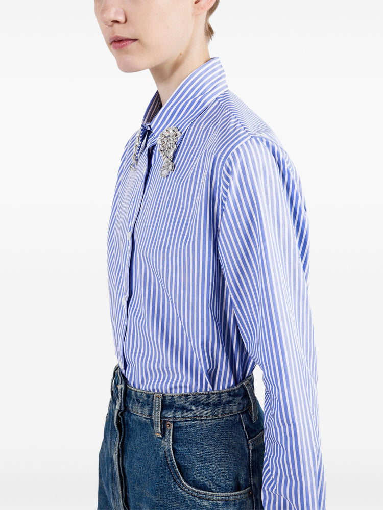 embroidered stripe shirt