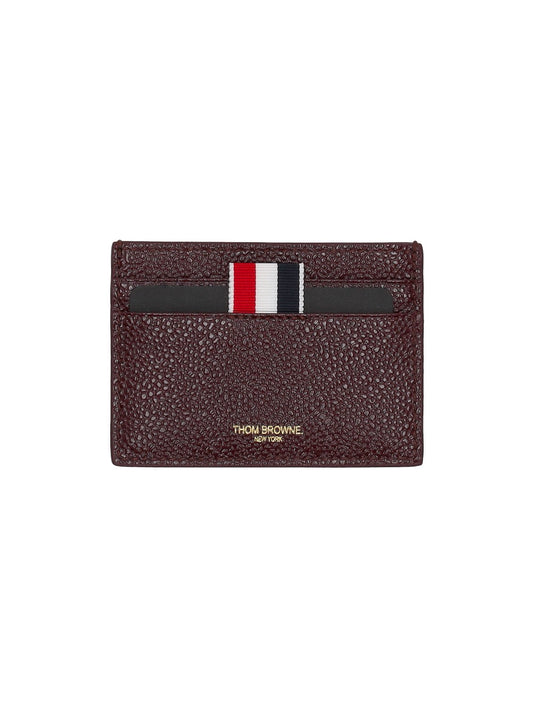 SINGLE CARD HOLDER IN PEBBLE LUCIDO LEATHER