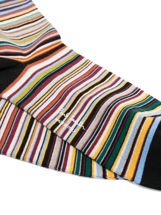 artist stripe-pattern socks