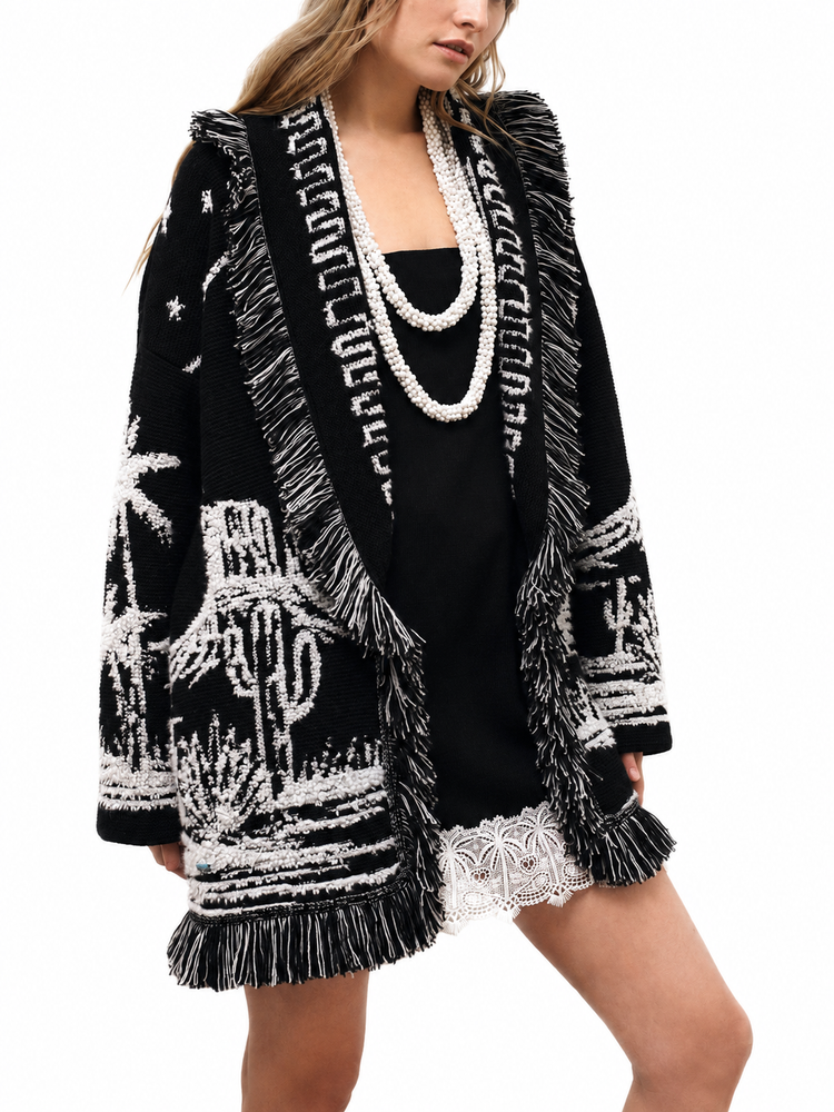 CANYON SPIRIT CARDIGAN BLACK/CHALK