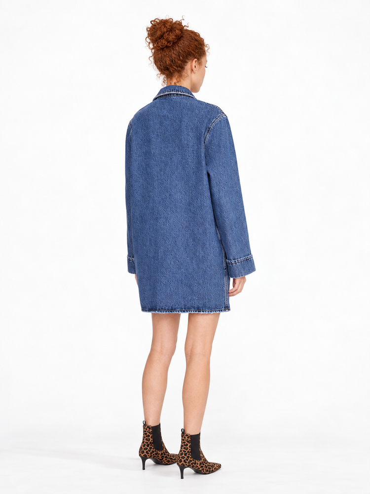 MARY DRESS LONG SLEEVE - FRESHWATER BLUE