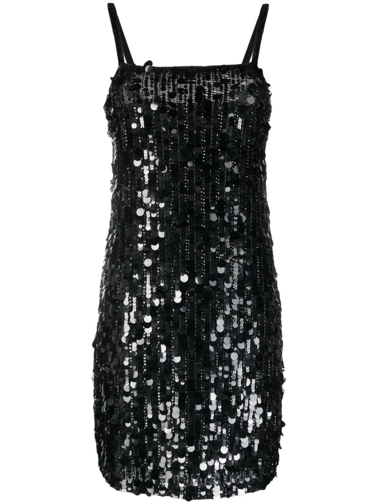 PAROSH sequined sleeveless minidress