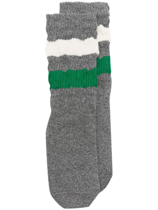 stripe-detail mélange socks
