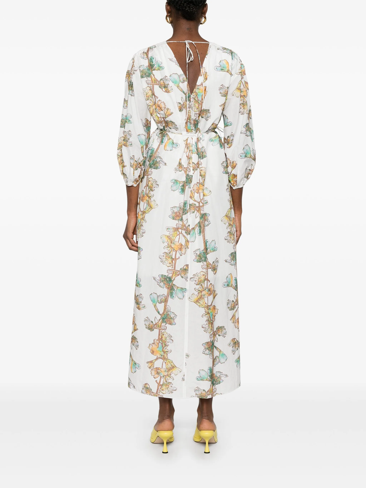 floral-print maxi dress
