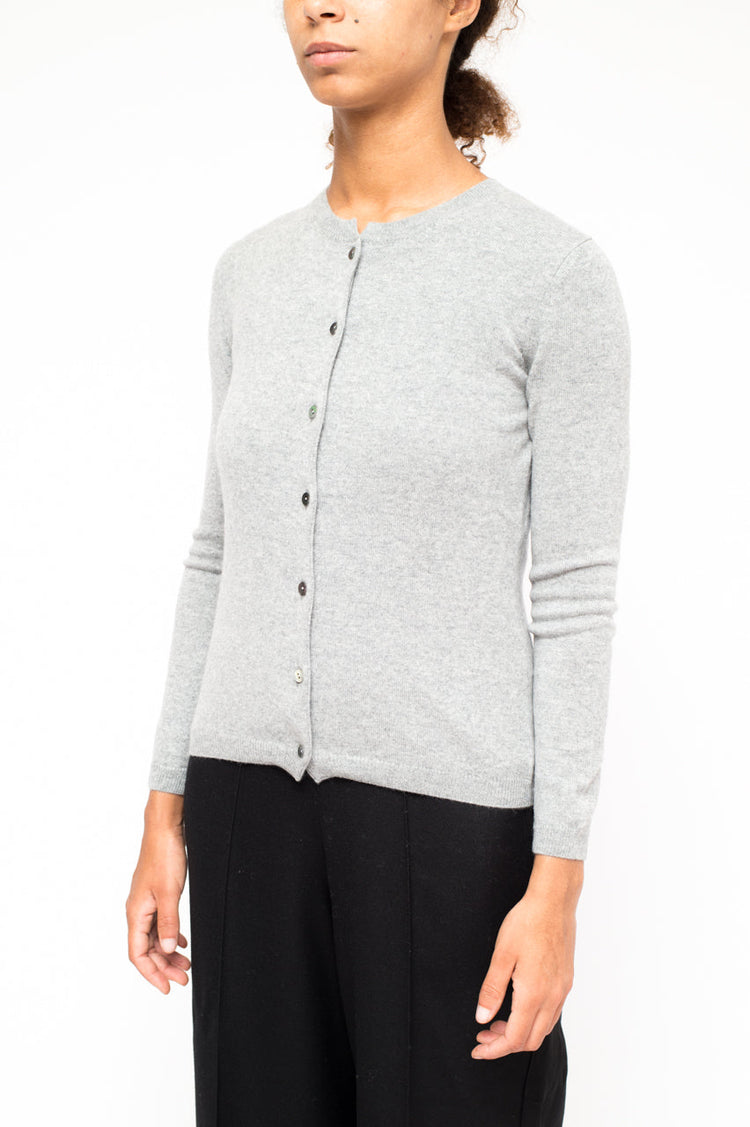 LA ROSE cardigan cashmere grigio melange