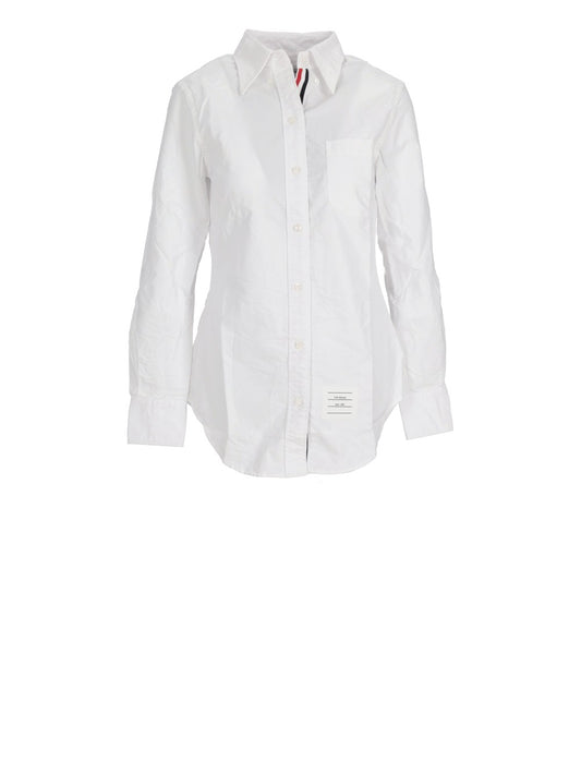 CLASSIC POINT COLLAR SHIRT W/ RWB GROSGRAIN PLACKET IN OXFORD