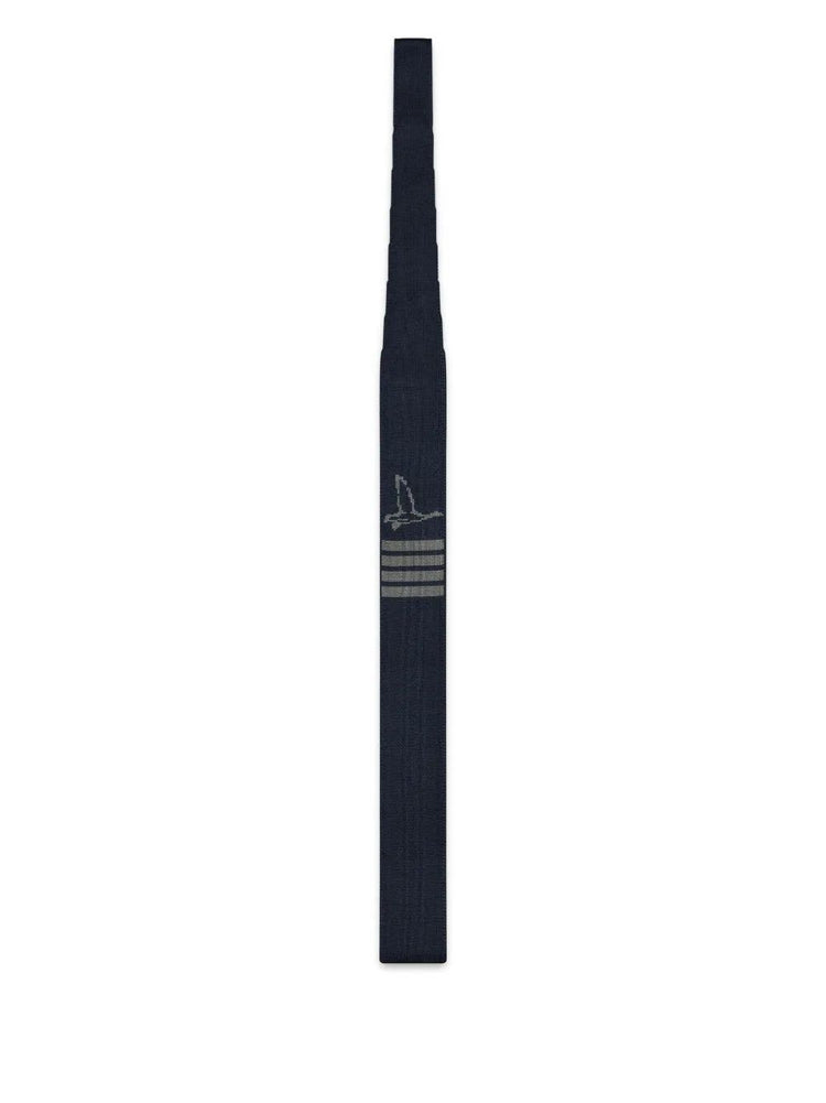 GEESE ICON JACQUARD KNIT TIE IN SILK W/ 4 BAR STRIPE