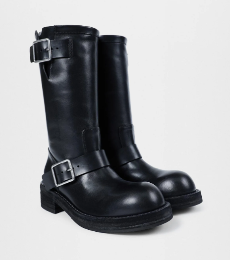 SARITH ENGINEER BIKER BOOTS WITH BUCKLES TUXON