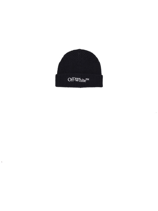 BOOKISH CLASSIC KNIT BEANIE BLACK - WHIT