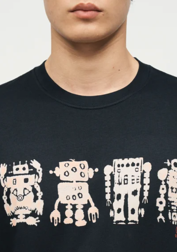 MENS SLIM FIT T SHIRT ROBOTS