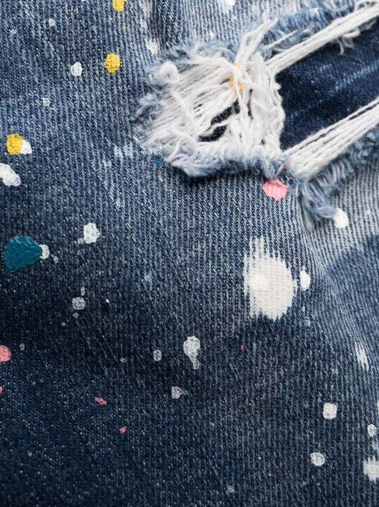 DSQUARED2 paint splatter-detail washed denim jeans