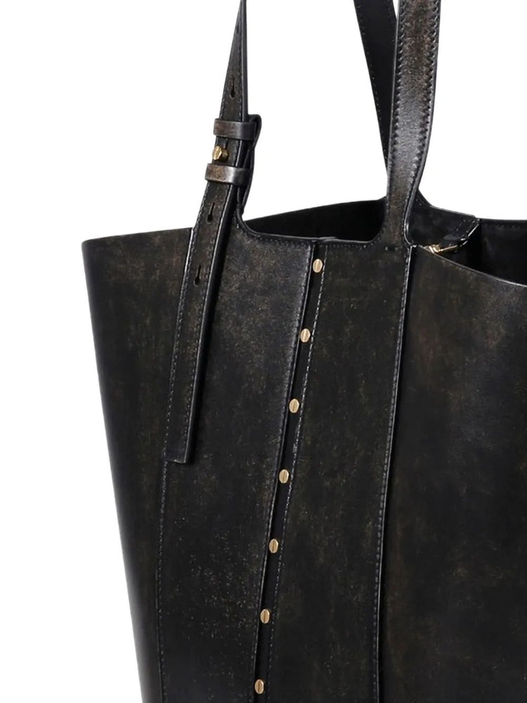 SHOPPING 24.7 NS VINTAGE LEATHER BODY GOLD METAL DETAILS
