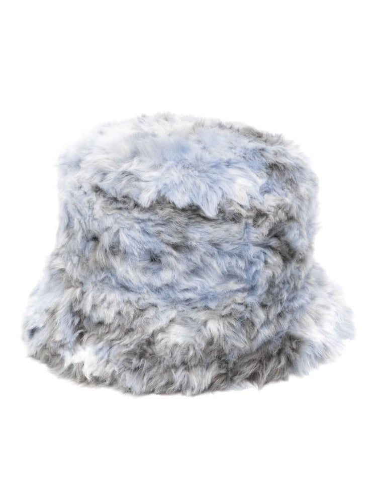 faux-fur bucket hat