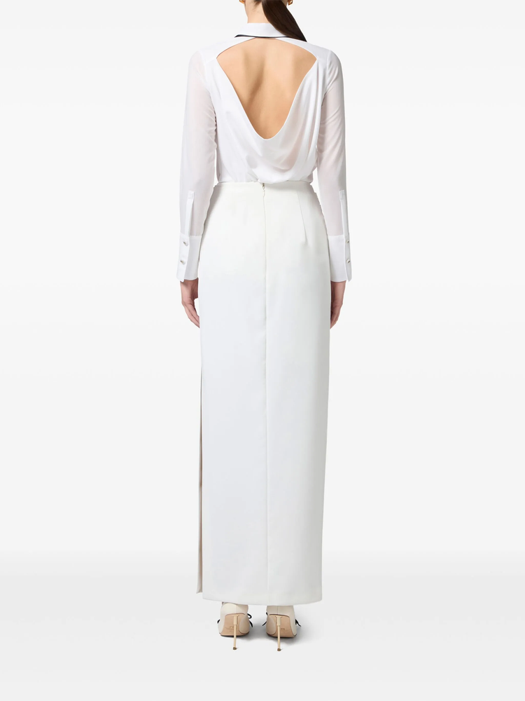 bow-tie georgette shirt