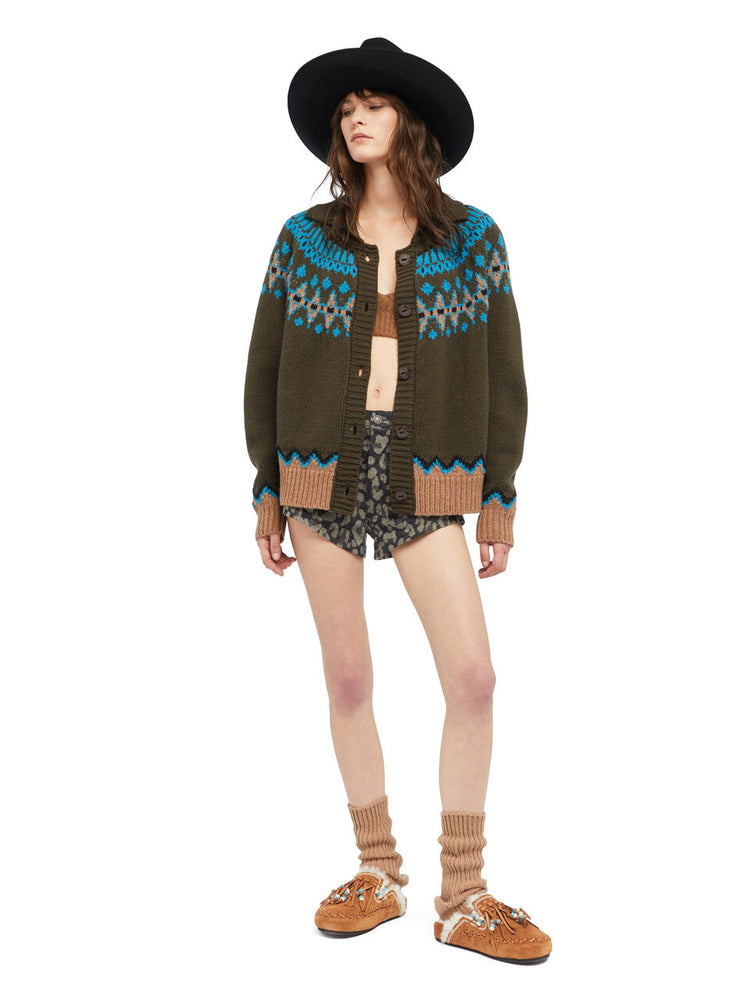 SWEET WINTER JACKET OLIVA/MULTICOLOR