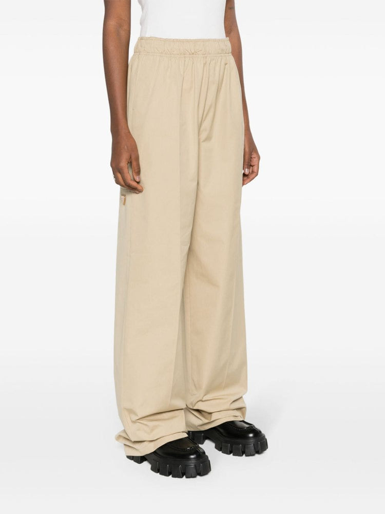 wide-leg cotton trousers