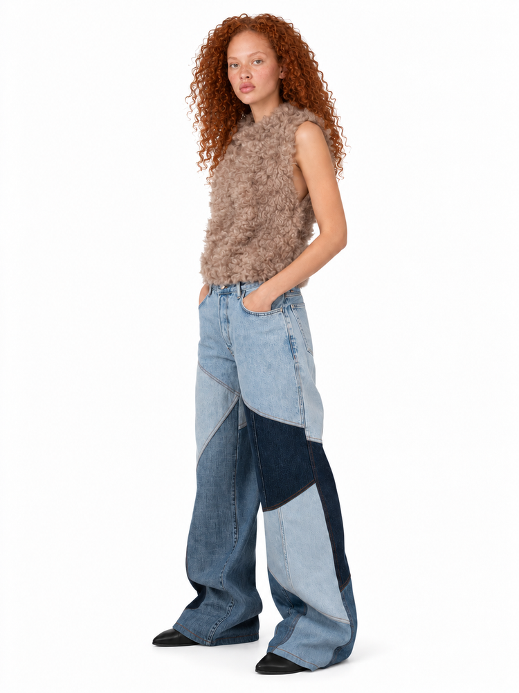 PECORA VESTTOP - FAUX ASTRAKHAN