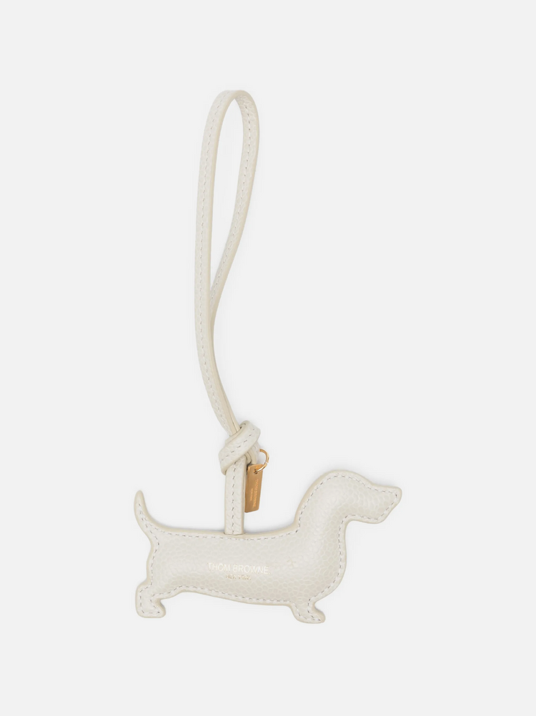 PUFFY HECTOR CHARM W/ RWB STRIPE IN PEBBLE GRAIN LEATHER