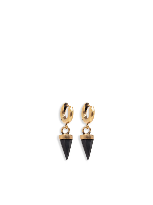 charm-detail drop earrings