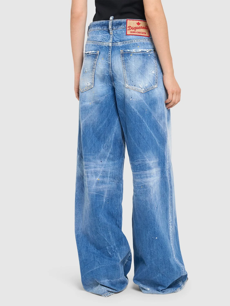 Traveller low rise wide denim jeans