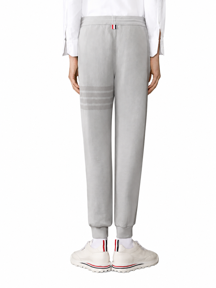 SWEATPANTS W/ OVERDYED 4 BAR IN SOLID LOOPBACK