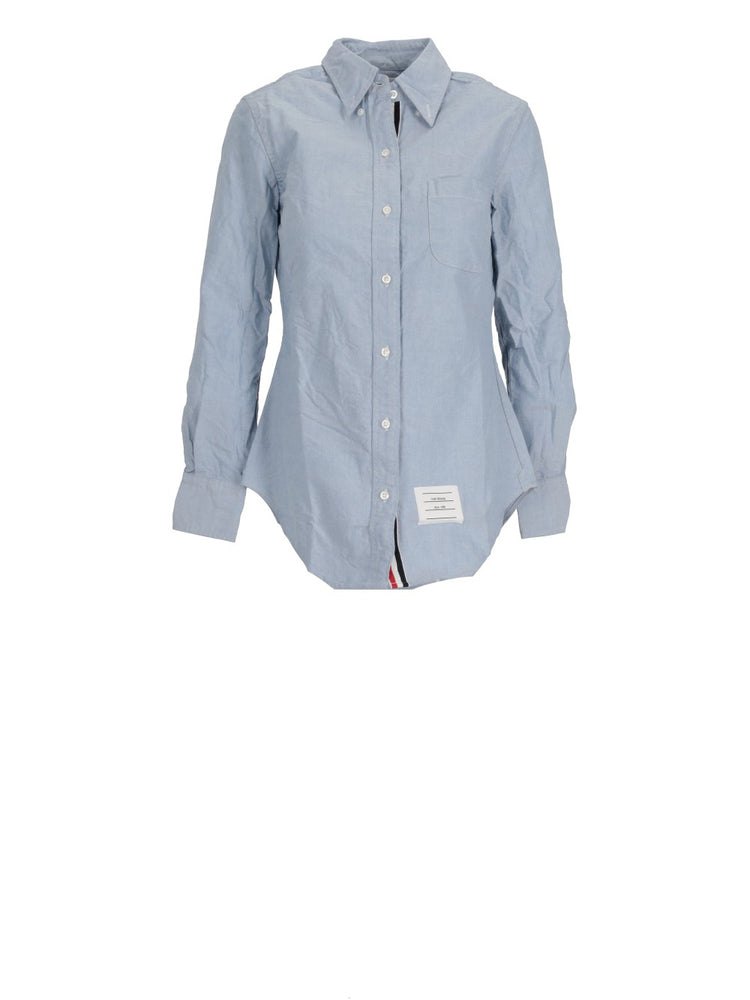 CLASSIC POINT COLLAR SHIRT W/ RWB GROSGRAIN PLACKET IN OXFORD