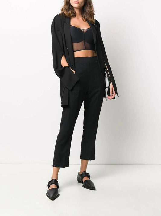 ANN DEMEULEMEESTER cropped straight trousers