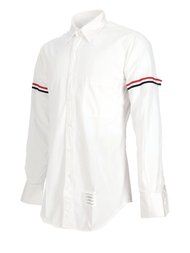 THOM BROWNE RWB stripe detail sleeve shirt