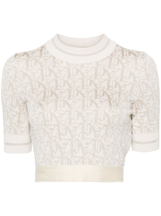 monogram-jacquard T-shirt