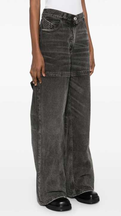 Long pant Overdyed treated cotton gabardine
