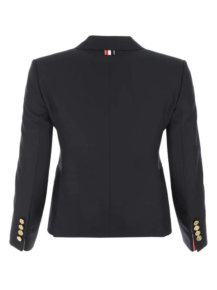 notched-lapel single-breasted blazer