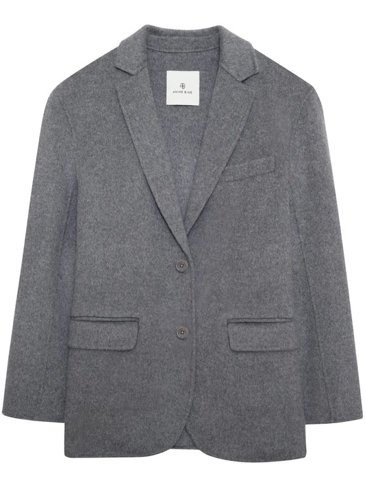 QUINN BLAZER - HEATHER GREY CASHMERE BLEND