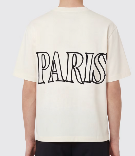 TEESHIRT MANCHES COURTES BOXY FIT AVEC PRINT AMI PARIS DEVANT ET DOS