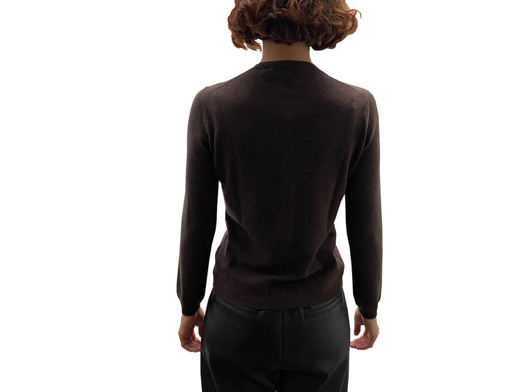 LA ROSE cardigan cashmere grigio melange