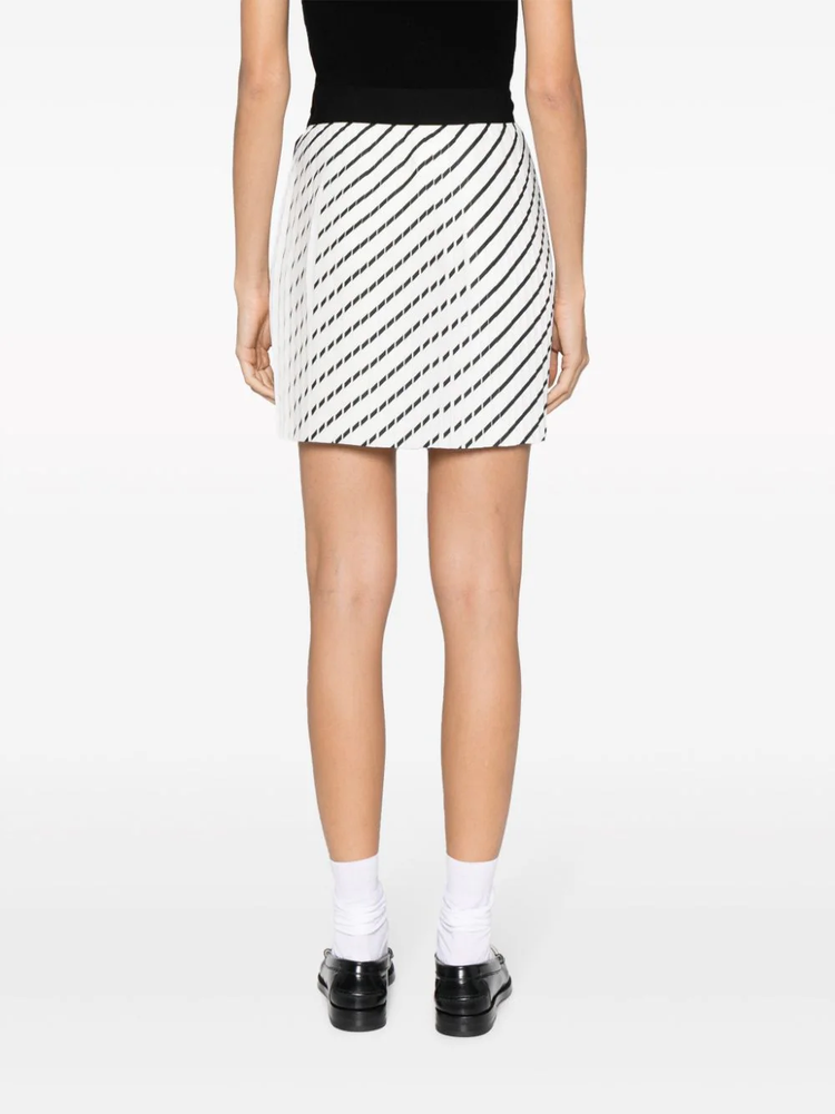 polka dot pleated mini skirt